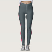 Leggings Panneau latéral gris clair obsidien chic (Devant)