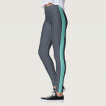 Leggings Panneau latéral Turquoise Foncé Bleu Foncé Charbon<br><div class="desc">Élégante et moderne legging avec un panneau turquoise clair sur un arrière - plan couleur fusain bleu foncé. Conçu exclusivement pour vous par Happy Dolphin studio. Si vous avez besoin d'aide ou de produits correspondants ou si vous désirez une combinaison de couleurs personnalisée, veuillez nous contacter par l'intermédiaire du conversation...</div>