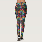 Leggings Panneau Neon Motif Rainbow Pride (Dos)