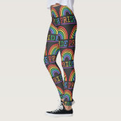 Leggings Panneau Neon Motif Rainbow Pride (Gauche)