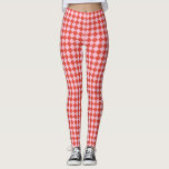 Leggings Panneau rouge et rose<br><div class="desc">Un design tendance en damier en diagonale rouge et rose. Un cadeau de Noël amusant et festif pour les vacances.</div>