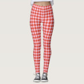 Leggings Panneau rouge et rose (Devant)