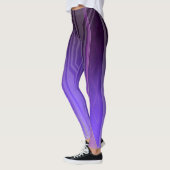 Leggings Panneau Sci-Fi Holographique Jaune et Violet (Gauche)
