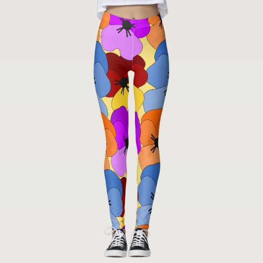 Leggings Pansy Collage (Devant)