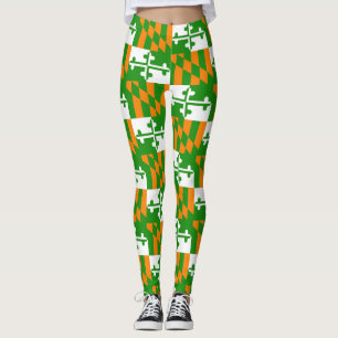 Leggings Pantalon chanceux de yoga de guêtres de drapeau du