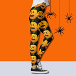 Leggings Pantalon Citrouille Jack-O-Lantern Halloween<br><div class="desc">Partout en citrouille. Joyeux Halloween !</div>