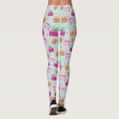 Leggings Pantalon d'anniversaire drôle avec Motif de gâteau (Dos)