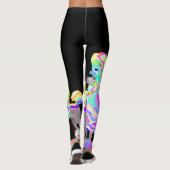 Leggings pantalon de caniche de roses indien (Dos)