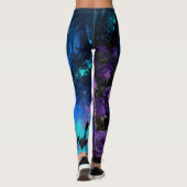 Leggings Pantalon de cascade d'eau de rose violette enchant (Dos)