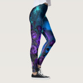 Leggings Pantalon de cascade d'eau de rose violette enchant (Droite)