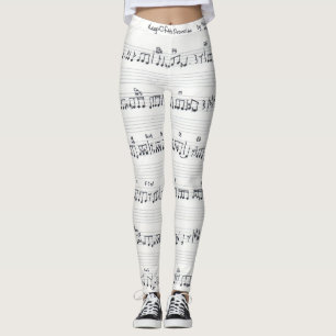 Leggings Pantalon de la feuille de musique manuscrite Keep