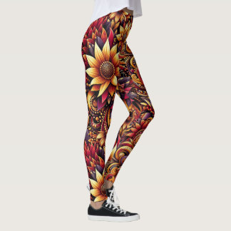 Leggings Pantalon de Motif de Lily africaine Serene Vibrant