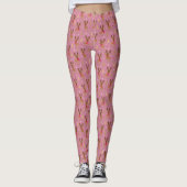 Leggings Pantalon de Noël rose Reindeer (Devant)