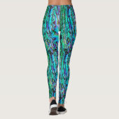 Leggings Pantalon de yoga à légumineuses bleues (Dos)