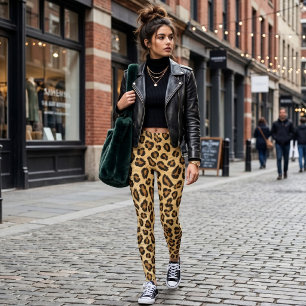 Leggings Pantalon de yoga à motif animal imprimé léopard te