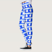 Leggings Pantalon de yoga à motif bleu (Gauche)