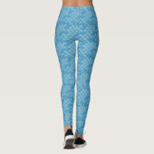 Leggings Pantalon de Yoga à taille bleue (Dos)