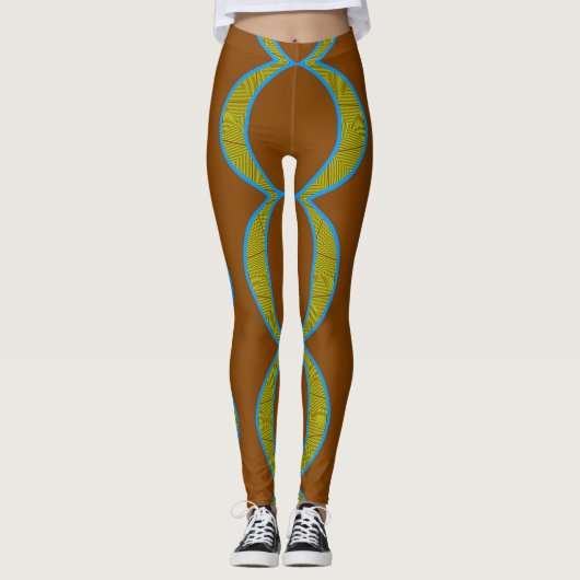 Leggings Pantalon de Yoga artisanal Motif (Devant)
