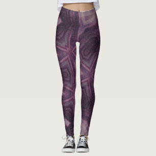 Leggings Pantalon de yoga aux pattes violettes