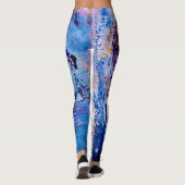Leggings Pantalon de yoga bleu et violet (Dos)