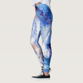 Leggings Pantalon de yoga bleu et violet (Gauche)