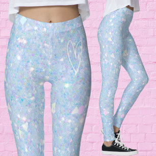 Leggings Pantalon de yoga bleu péruvinkle scintillant pour 