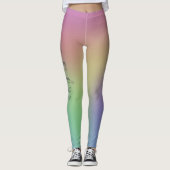 Leggings Pantalon de yoga d'arc-en-ciel de lapin (Devant)