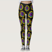 Leggings Pantalon de yoga de flower power (Devant)