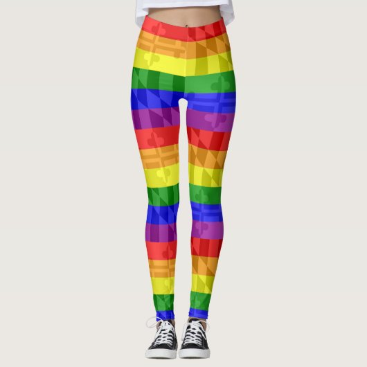 Leggings Pantalon de yoga de guêtres de drapeau (Devant)