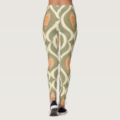 Leggings Pantalon de Yoga de Mandala Psychedelic Retro Vert (Dos)
