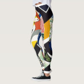 Leggings Pantalon de yoga féminin à la mode Abstraite d'art (Gauche)
