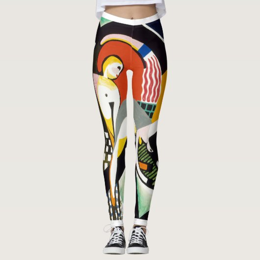 Leggings Pantalon de yoga féminin à la mode Abstraite d'art (Devant)