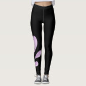 Leggings Pantalon de Yoga Floral Noir (Devant)