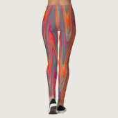 Leggings Pantalon de Yoga Motif rose gris (Dos)