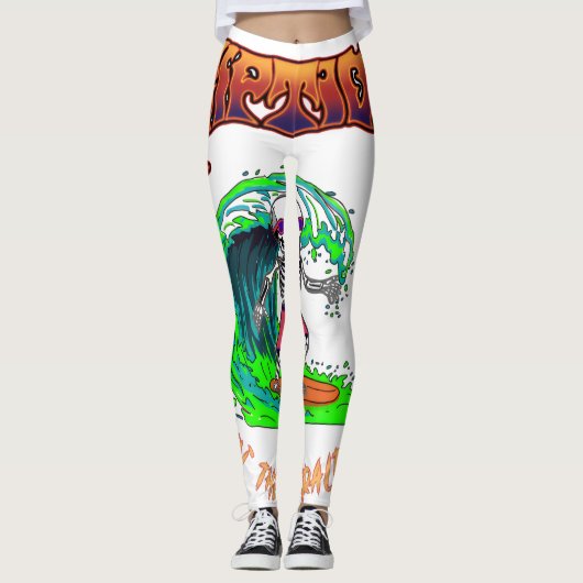Leggings Pantalon de Yoga RIPTIDE Logo Surfeur (Devant)
