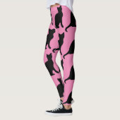 LEGGINGS PANTALON DE YOGA ROSE CHAT (Gauche)
