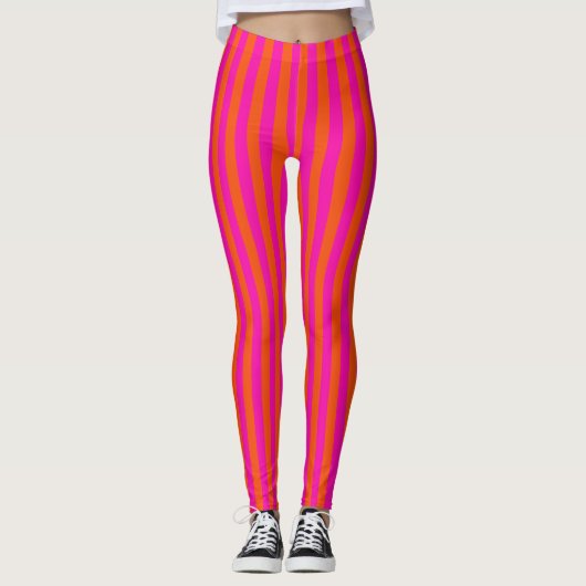 Leggings Pantalon d'exercice pour femmes joueuses orange et (Devant)