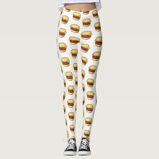 Leggings Pantalon d'hamburger (Devant)
