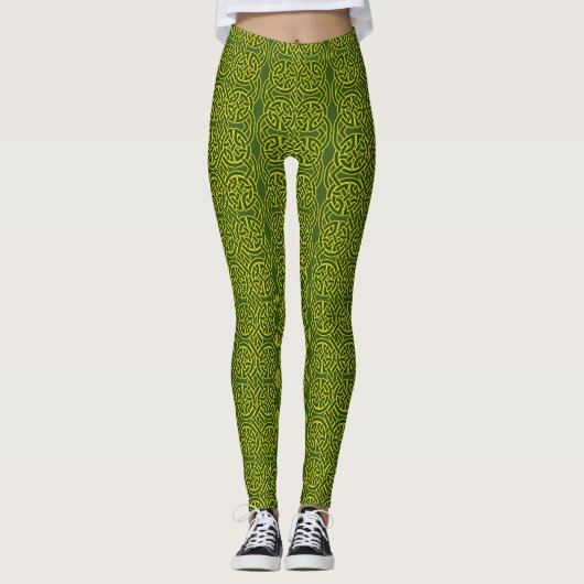 Leggings Pantalon Emerald Knot - Vertigo Green Celtic (Devant)