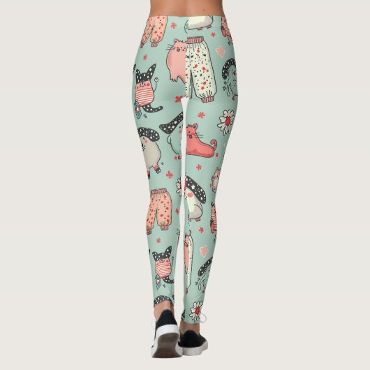 Leggings pantalon en pyjama motif avec des personnages fant (Dos)