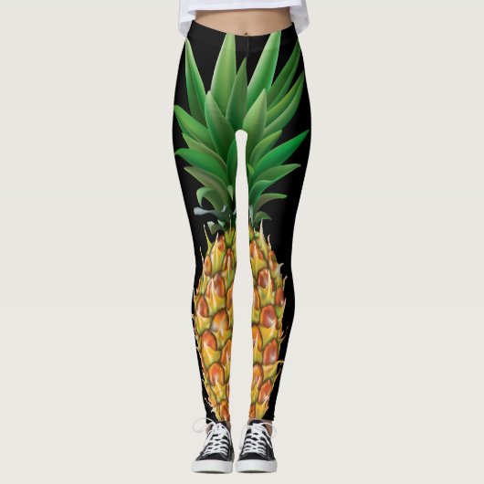 Leggings Pantalon ÉNORME de séance d'entraînement d'ananas (Devant)