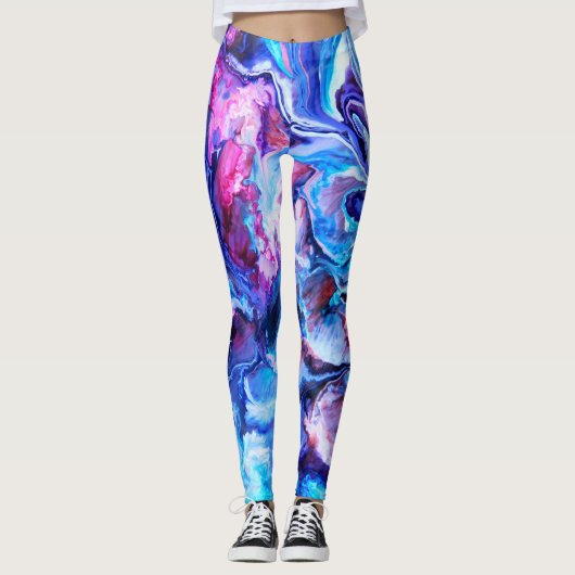 Leggings Pantalon liquide de yoga d'art (Devant)
