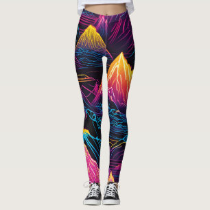 Leggings pantalon montagne fluo