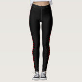 Leggings Pantalon noir de baseball féminin ou de softball e (Devant)