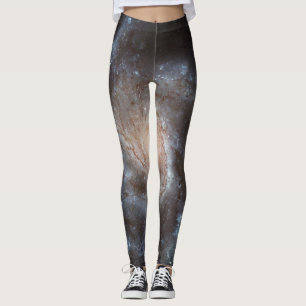 Leggings Pantalon noir de yoga d'or de galaxie