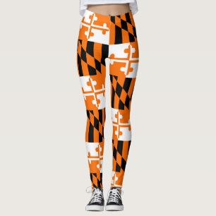 Leggings Pantalon orange de yoga de guêtres de drapeau du