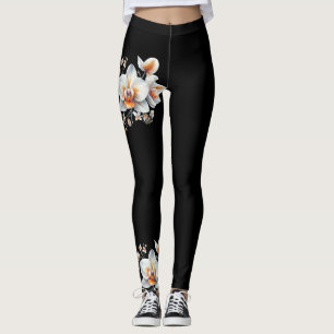 Leggings pantalon orchidée