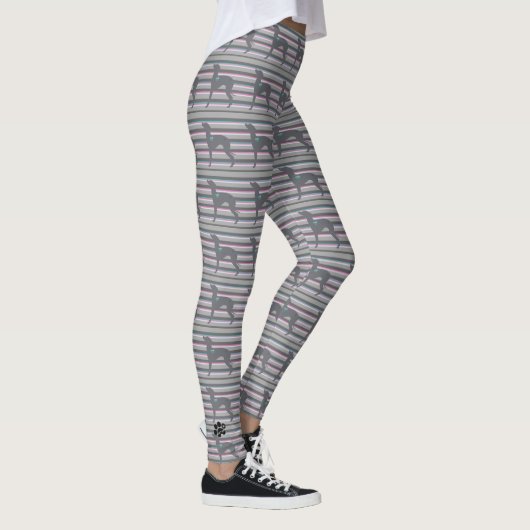Leggings Pantalon rayé de guêtres de Lularoe de lévrier (Droite)