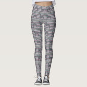 Leggings Pantalon rayé de guêtres de Lularoe de lévrier (Devant)