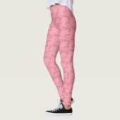 Leggings Pantalon rose coquillage Sirène Taille Leggations  (Gauche)